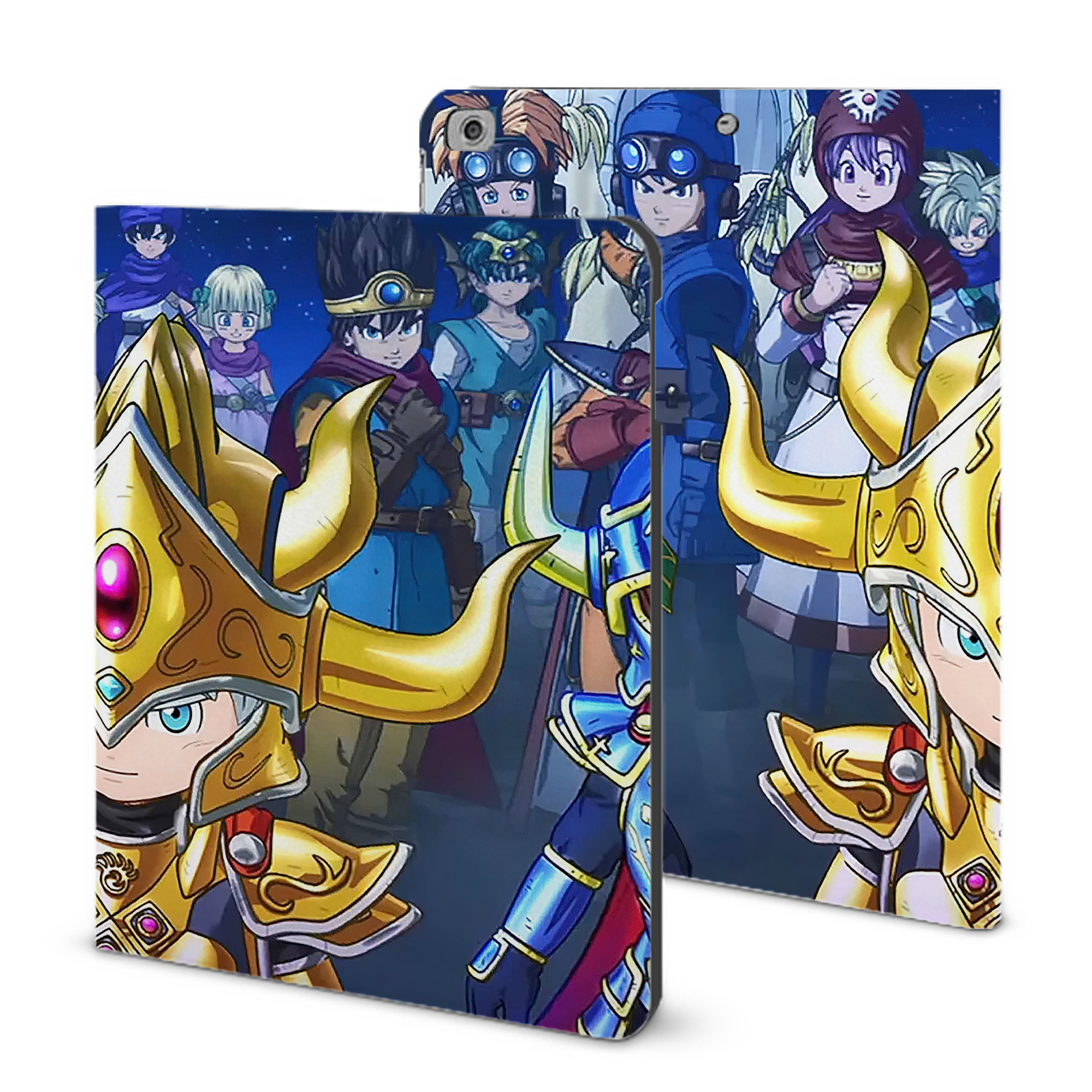 （画像用） ドラゴンクエスト Doragon Kuesuto Dragon Quest IPad ケース ブック型 PUレザー TPU 耐衝撃 軽量 薄型 ペン収納なし 全面保護 IPad 各モデル対応